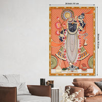 Indian Pichwai Shrinathji Wall Painting | Pichwai Style Canvas Decor