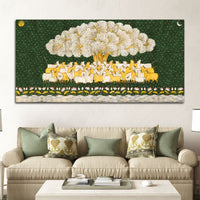 Indian Sacred Cow Pichwai Canvas Painting – Gau Mata Art