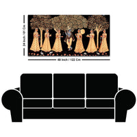 Indian Traditional Krishna Raas Leela Pichwai Wall Painting