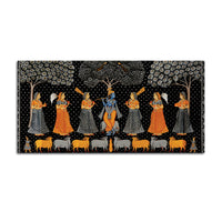 Indian Traditional Pichwai Krishna Raas Leela Wall Painting