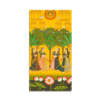 Indian Village Scene Canvas Painting | Traditional Ethnic Wall Art