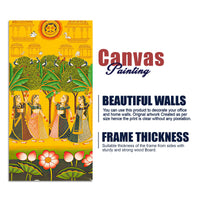 Indian Village Scene Canvas Painting | Traditional Ethnic Wall Art