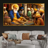 Inspirational Guru Nanak Ji Floating Frame Crystal Wall Painting
