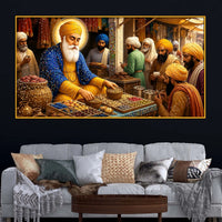 Inspirational Guru Nanak Ji Floating Frame Crystal Wall Painting