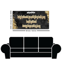 Islamic Arabic Golden Calligraphy Canvas Wall Painting