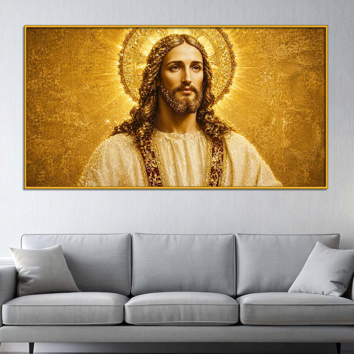 Jesus Christ Spiritual Floating Frame Crystal Wall Painting