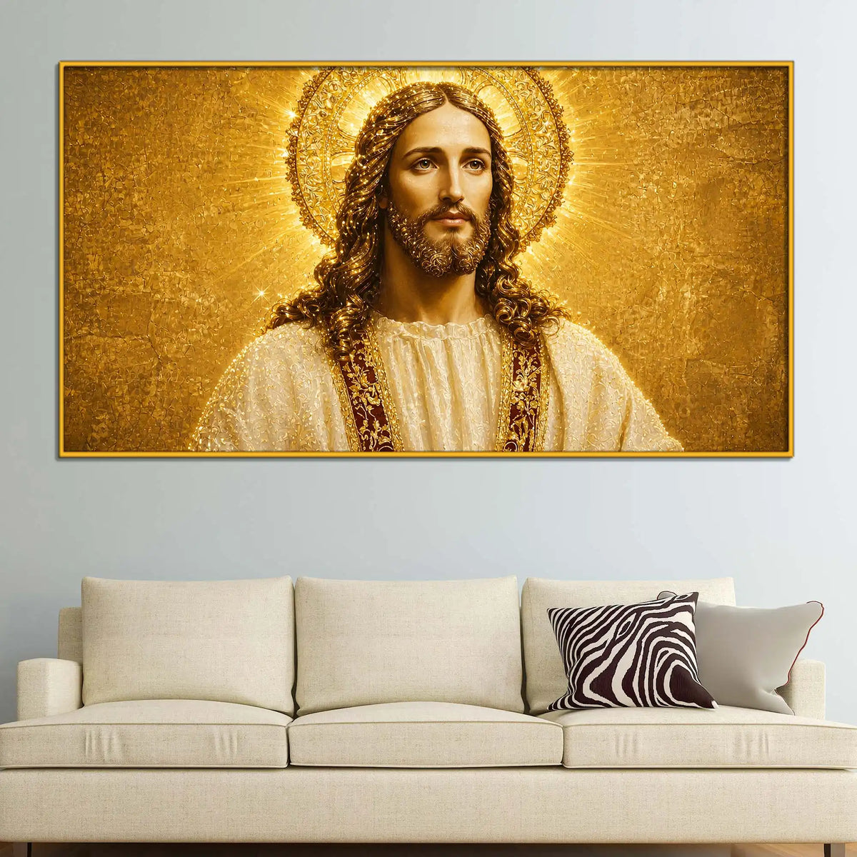 Jesus Christ Spiritual Floating Frame Crystal Wall Painting