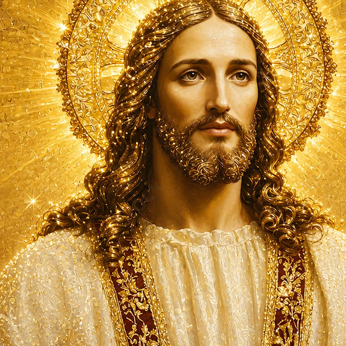 Jesus Christ Spiritual Floating Frame Crystal Wall Painting