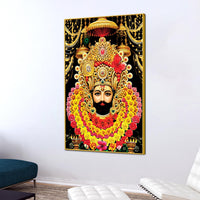 Khatu Shyam Ji Canvas Painting | Indian Religious Wall Art