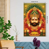 Khatu Shyam Ji Canvas Painting | Spiritual Home Decor