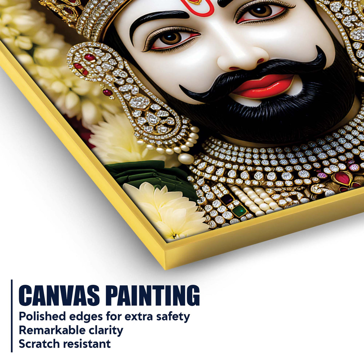 Khatu Shyam Ji Devotional Canvas Wall Painting | Pooja Room Home Decor