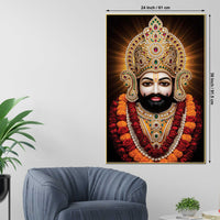 Khatu Shyam Ji Sacred Devotional Canvas Wall Painting | Spiritual Home Decor