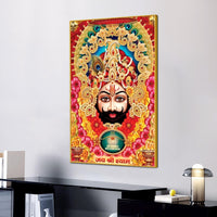 Khatu Shyam Ji Traditional Devotional Canvas Wall Painting | Hindu Wall Art