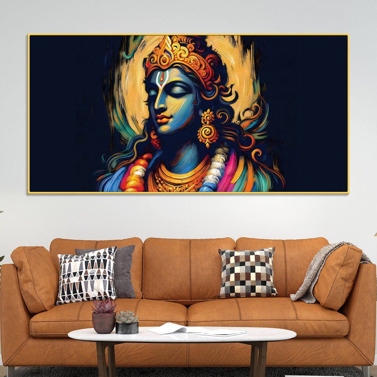Krishna Calm Face Spiritual Painting