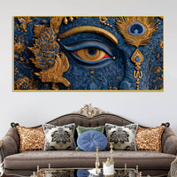 Krishna Divine Eye Spiritual Painting for Decoration
