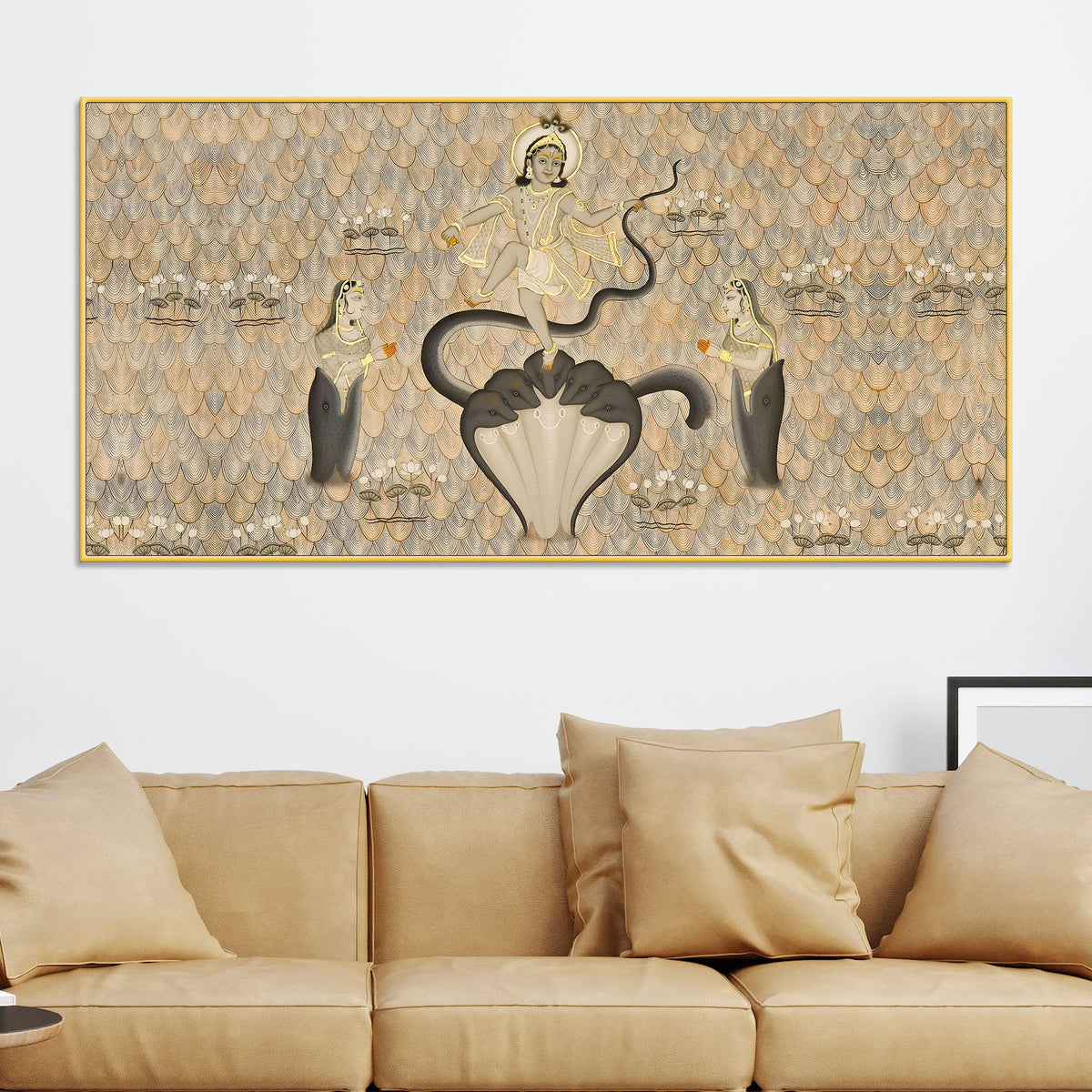 Krishna Kaliya Naag Leela Canvas Wall Painting – Lord Krishna Art