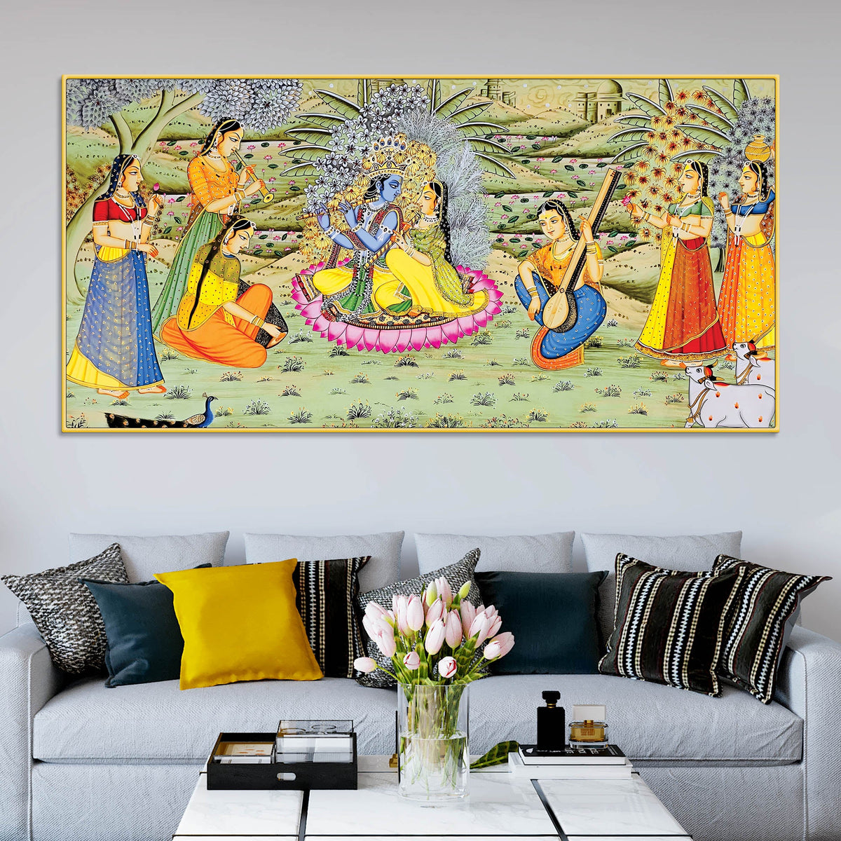 Krishna Raas Leela Pichwai Premium Wall Painting