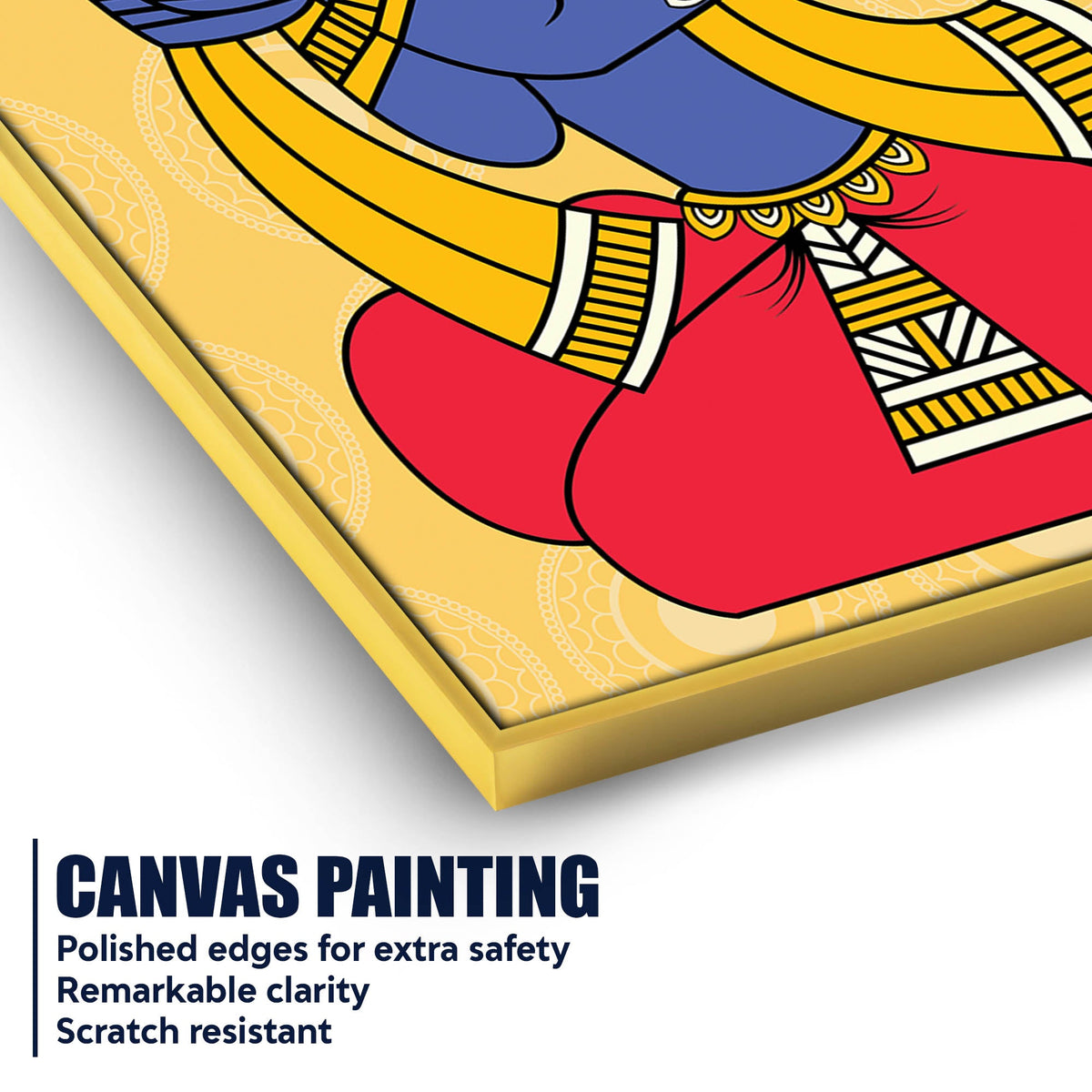 Krishna Religious Canvas Painting | Hindu Spiritual Wall Art