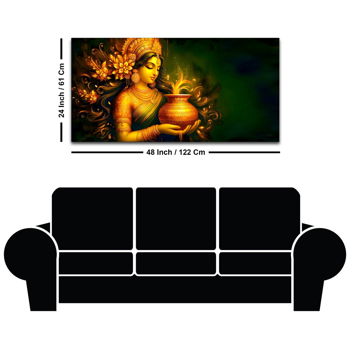 Lakshmi Mata Wall Home Décor Painting