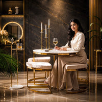 Lavish Center Table with 4 Accent Stools