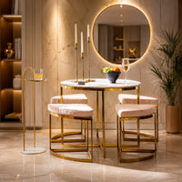 Lavish Center Table with 4 Accent Stools