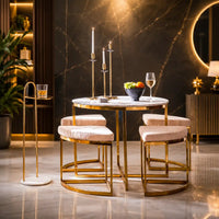 Lavish Center Table with 4 Accent Stools