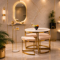 Lavish Center Table with 4 Accent Stools