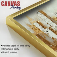Lavish Golden Cityscape Abstract Canvas Wall Painting for Home & Office