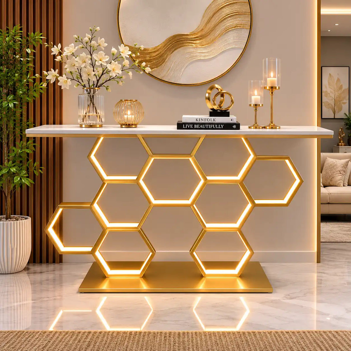 LED Console Table for Designer Modern Home Decor (SS 302)