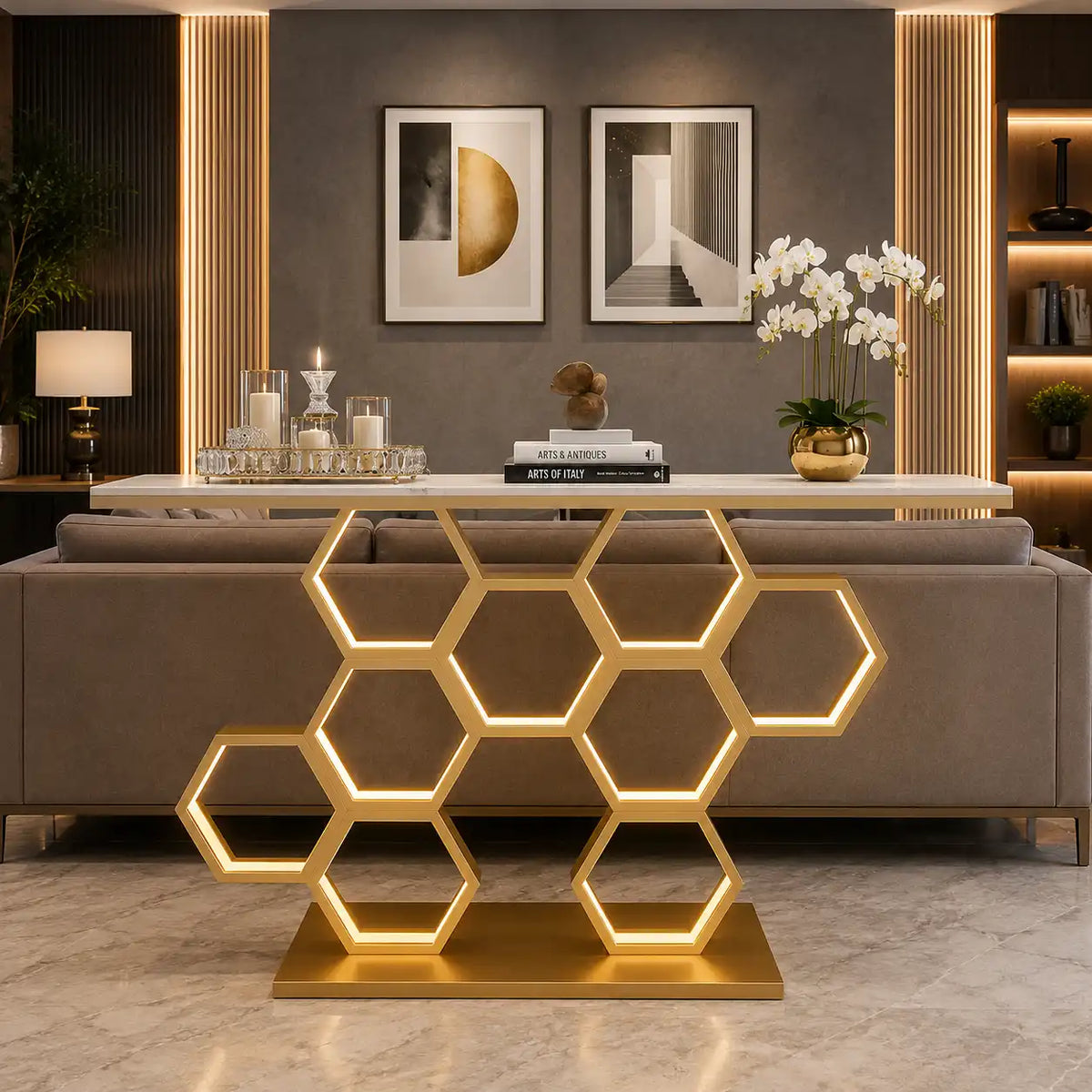 LED Console Table for Designer Modern Home Decor (SS 302)