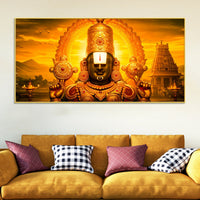 Lord Balaji Canvas Wall Painting for Home & Mandir