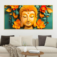 Lord Buddha Premium Canvas Wall Painting for Home & Office