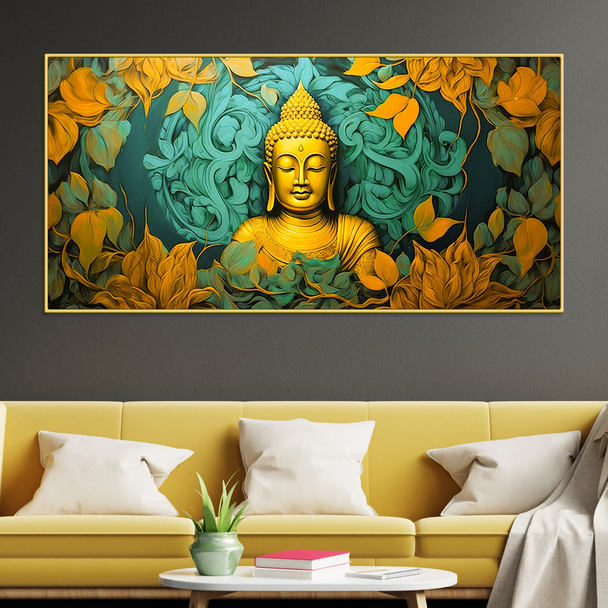 Lord Buddha Wall Painting for Peaceful & Positive Home Energy