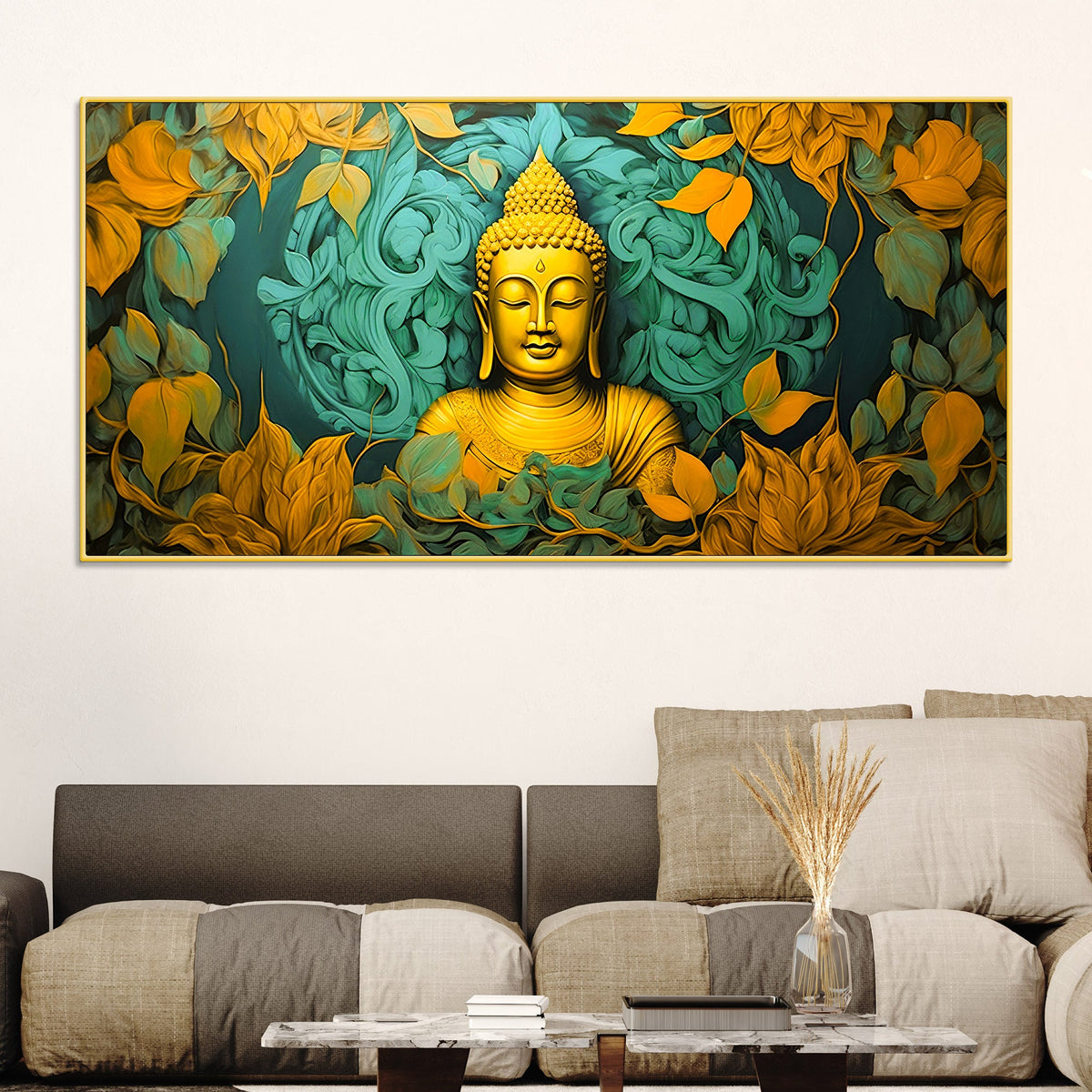 Lord Buddha Wall Painting for Peaceful & Positive Home Energy