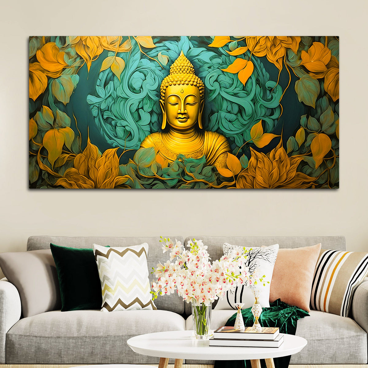 Lord Buddha Wall Painting for Peaceful & Positive Home Energy