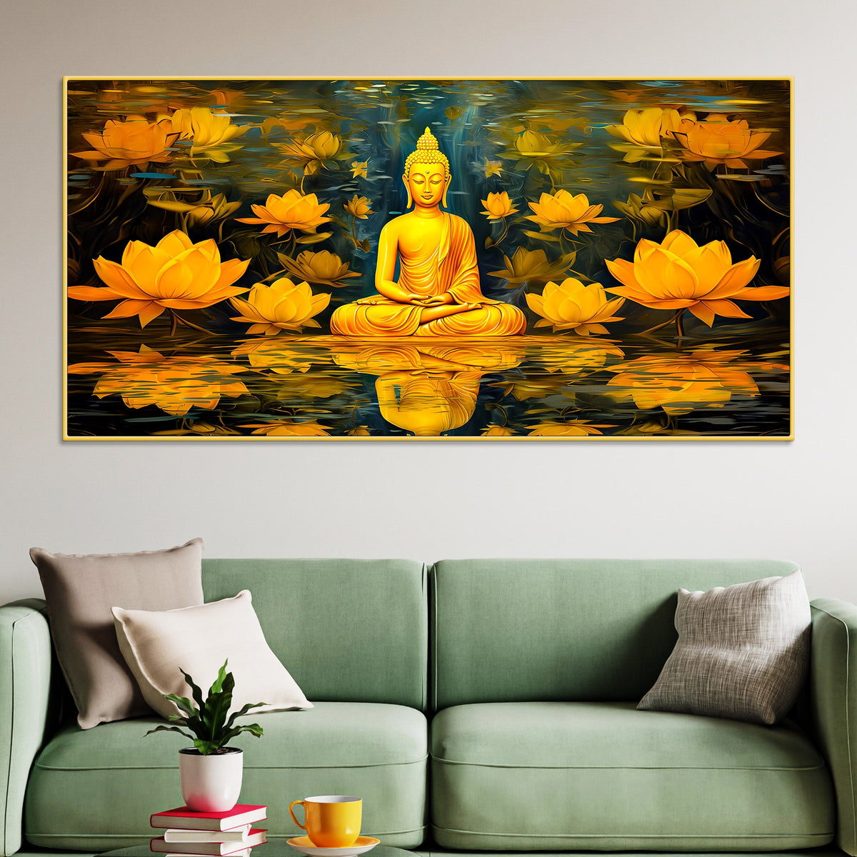 Lord Buddha Wall Painting for Peaceful Spaces