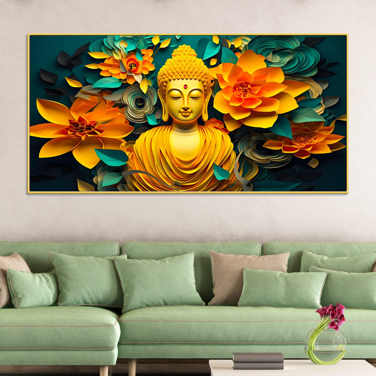 Lord Buddha Wall Painting for Premium Decor