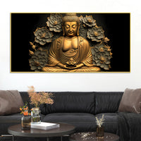 Lord Buddha Wall Painting on Canvas