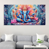 Lord Ganesh Decorative Artistic Canvas Wall Painiting