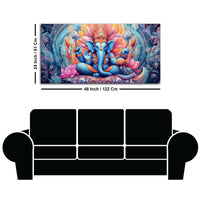 Lord Ganesh Decorative Artistic Canvas Wall Painiting