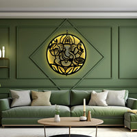 Lord Ganesha LED Wall Hanging Light for Temple and Wall Decor