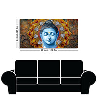 Lord Gautam Buddha Serene Face Canvas Wall Painting