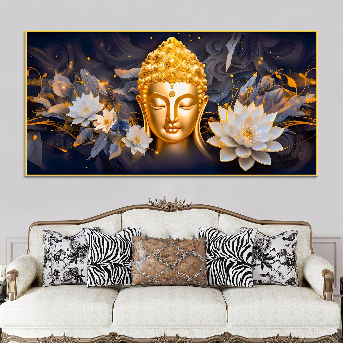 Lord Gautam Buddha Wall Painting for Elegant Spaces