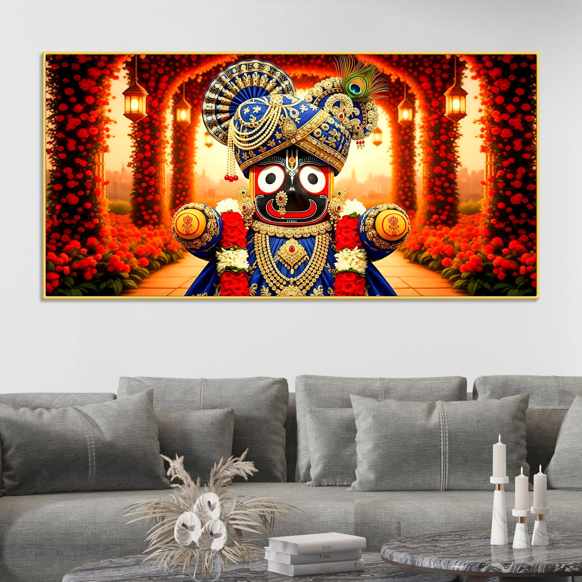 Lord Jagannath Royal Wall Painting | Devotional Canvas Decor