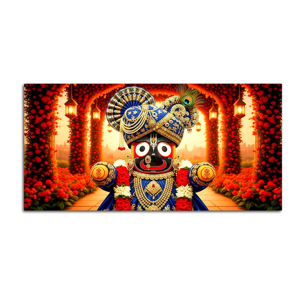 Lord Jagannath Royal Wall Painting | Devotional Canvas Decor