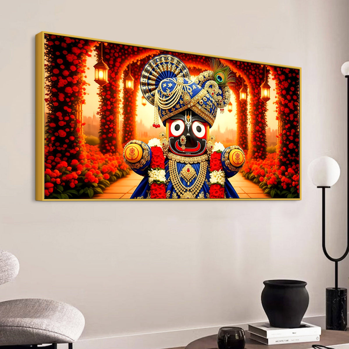 Lord Jagannath Royal Wall Painting | Devotional Canvas Decor
