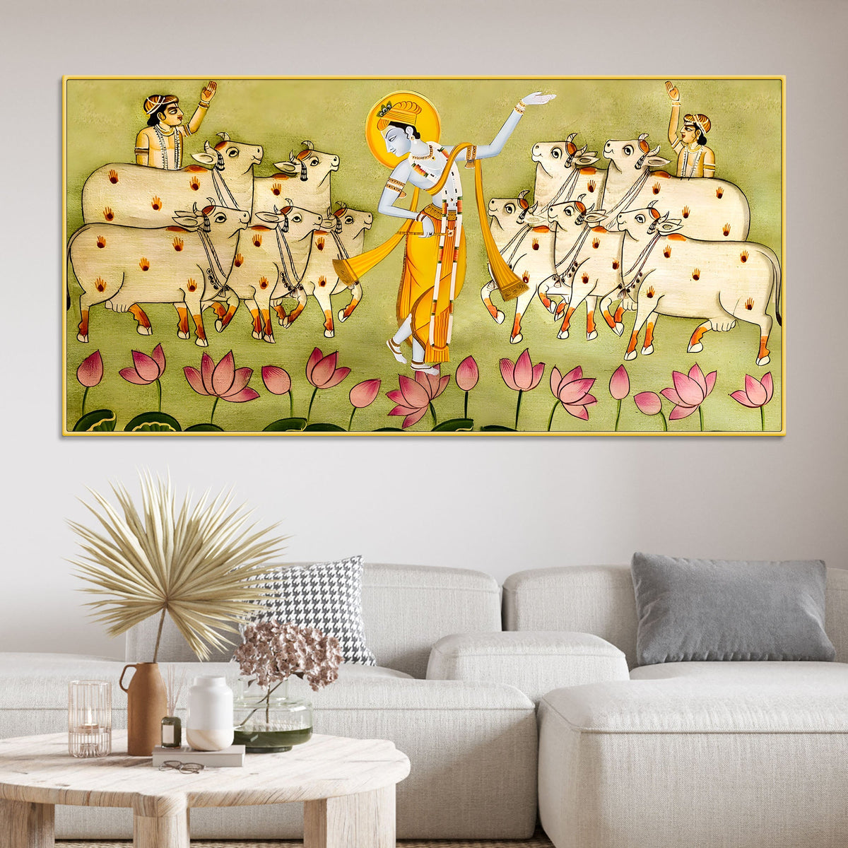Lord Krishna Pichwai Wall Painting | Premium Indian Home Decor