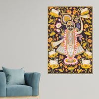 Lord Krishna Shrinath Ji Nathdwara Style Canvas Wall Painting