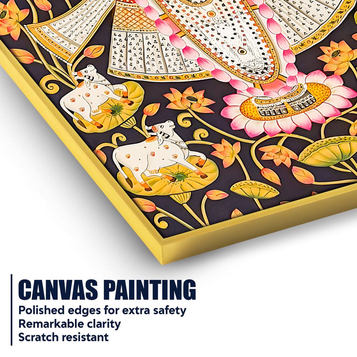 Lord Krishna Shrinath Ji Nathdwara Style Canvas Wall Painting