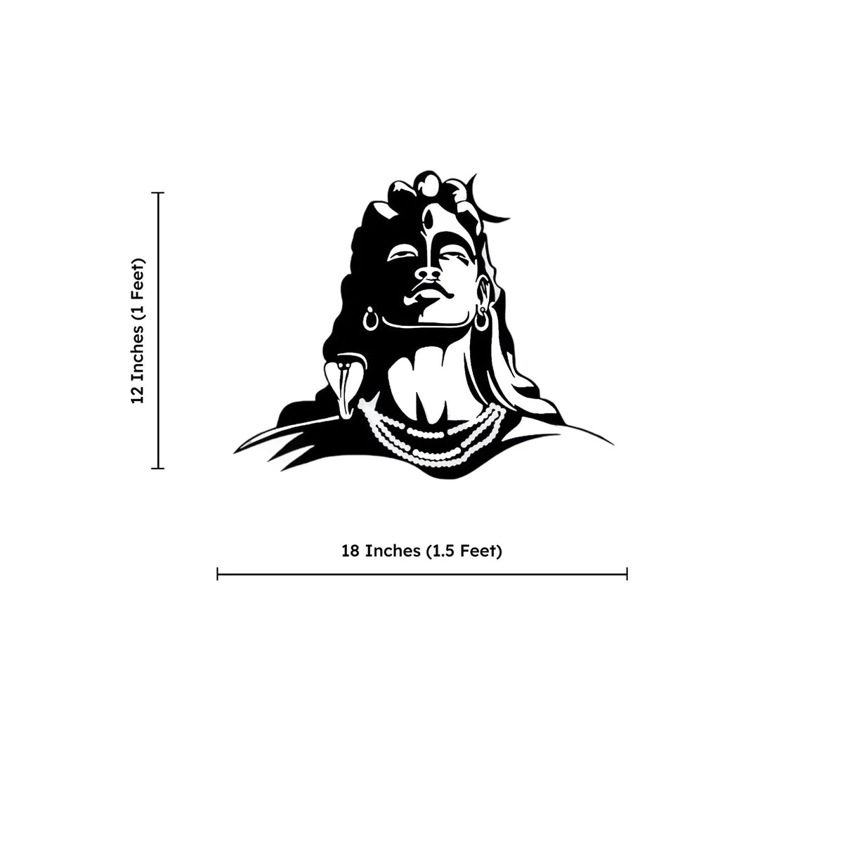 Lord Mahadev Adiyogi Metal Art Devotion Wall Decor